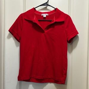 Rebecca Malone Women's Red Short Sleeve Top Polo